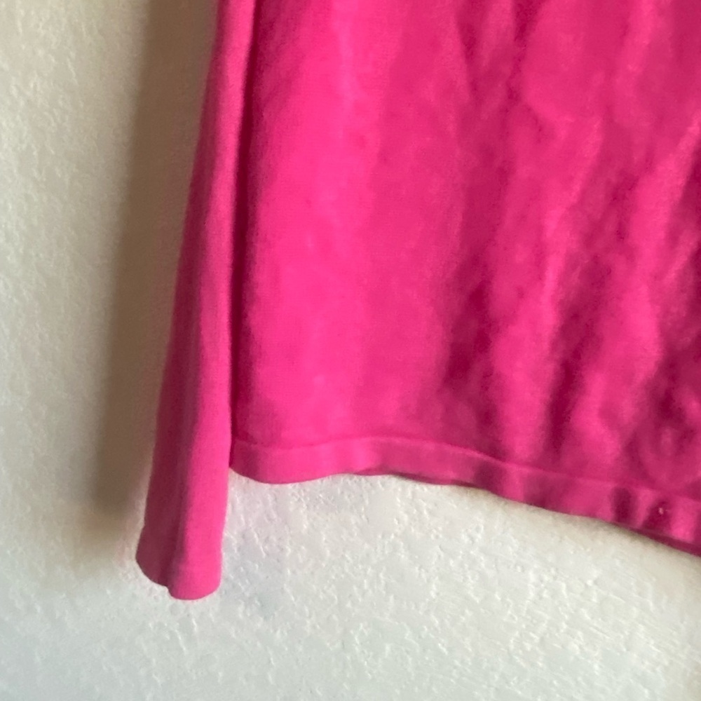 Y2K Knit Preppy Pink White Gold Button Long Sleeve Barbie Sweater Cardigan L - Picture 13 of 14